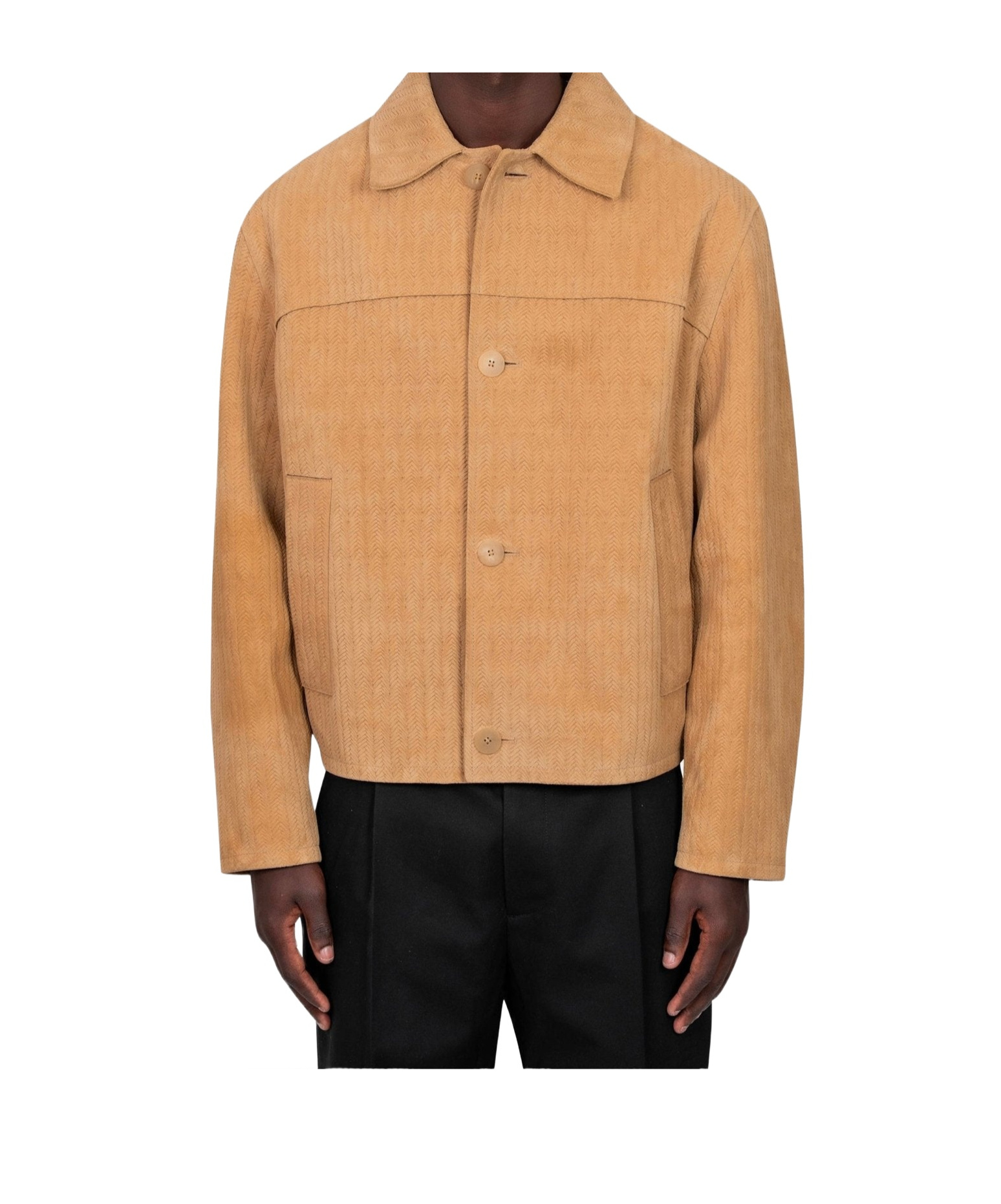 Jacquemus Basketry Herringbone Jacket In Brown