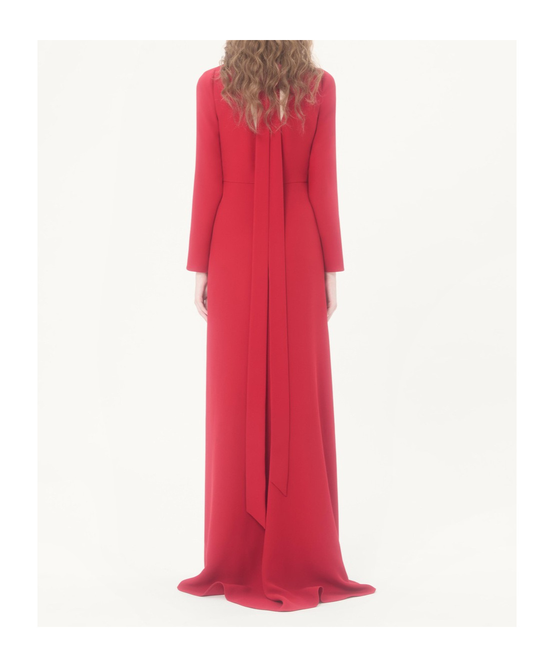Valentino Cady Couture Ruched Maxi Dress In Red