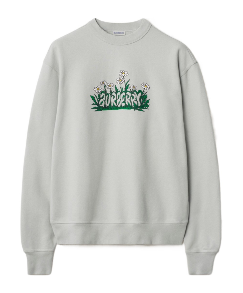 Shop Burberry Logo-print Sweatshirt In White