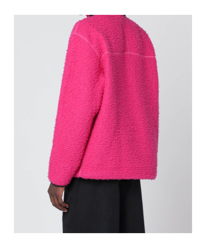 Stone Island Mens Fuchsia Marina Long-sleeve Wool Blend Sweater In Pink