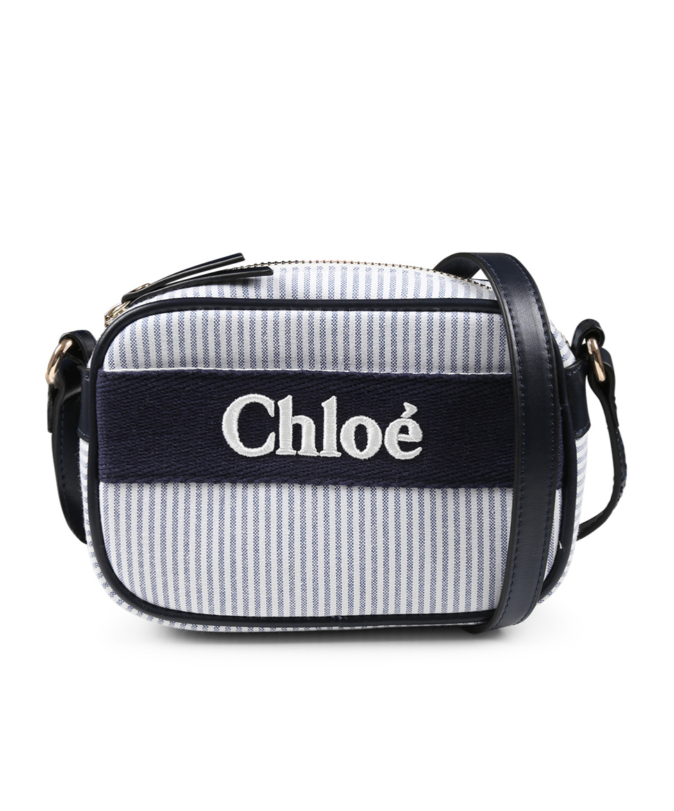 CHLOÉ EMBROIDERED-LOGO CROSS BODY BAG