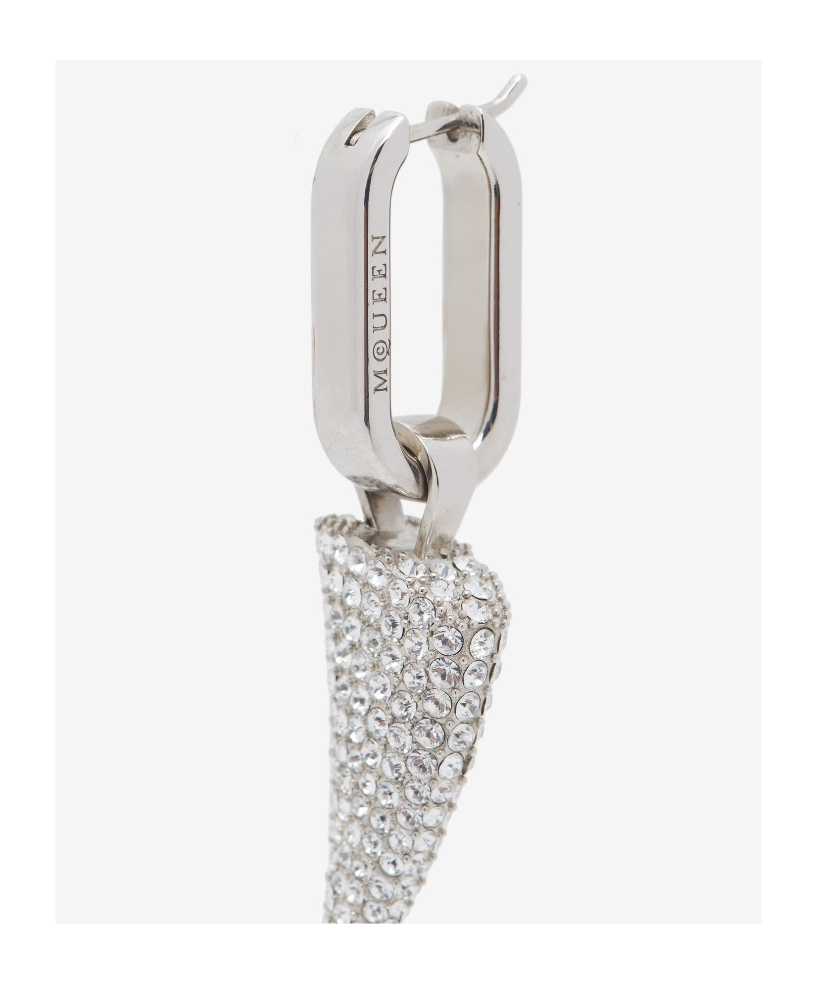 Alexander Mcqueen Leather Earrings In White