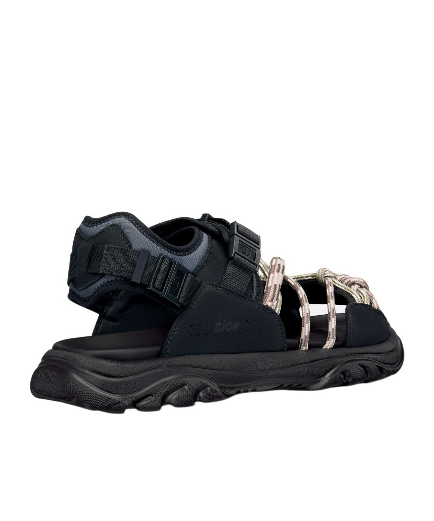 Dior Homme H-town Sandals Shoes In Black/beige