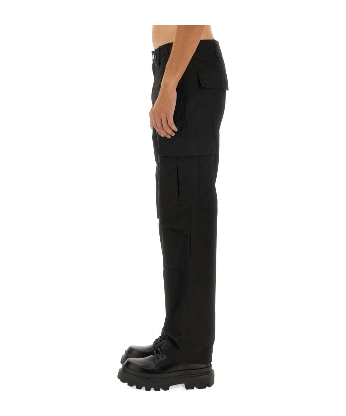 Dolce & Gabbana Cargo Pants Size 50 For Men In Black