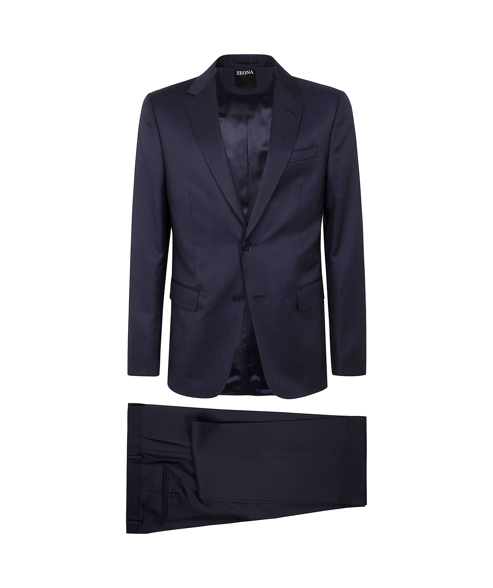 Shop Zegna Long-sleeved Suit In Black