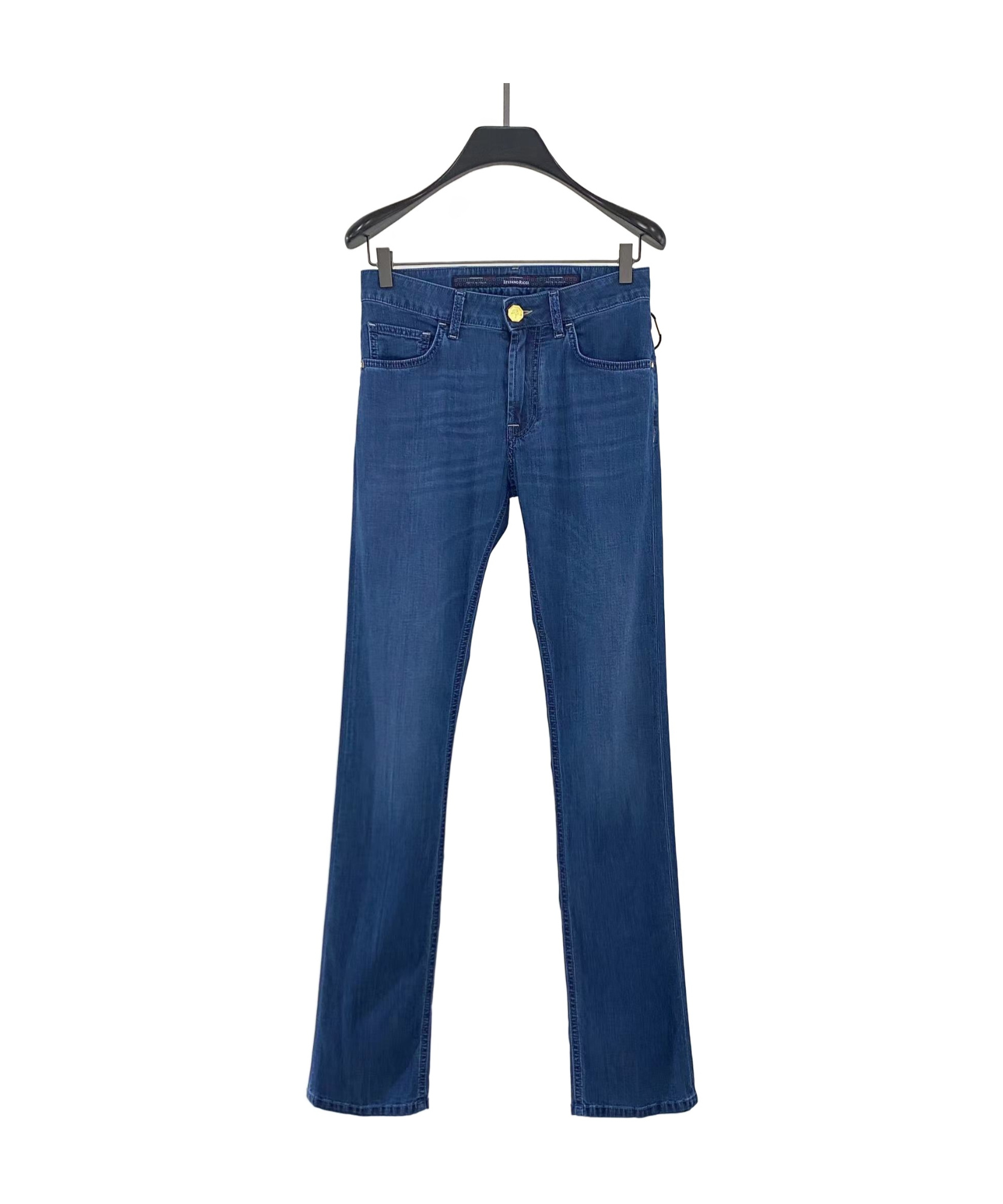 Stefano Ricci Logo Logo Denim Trousers In Blue