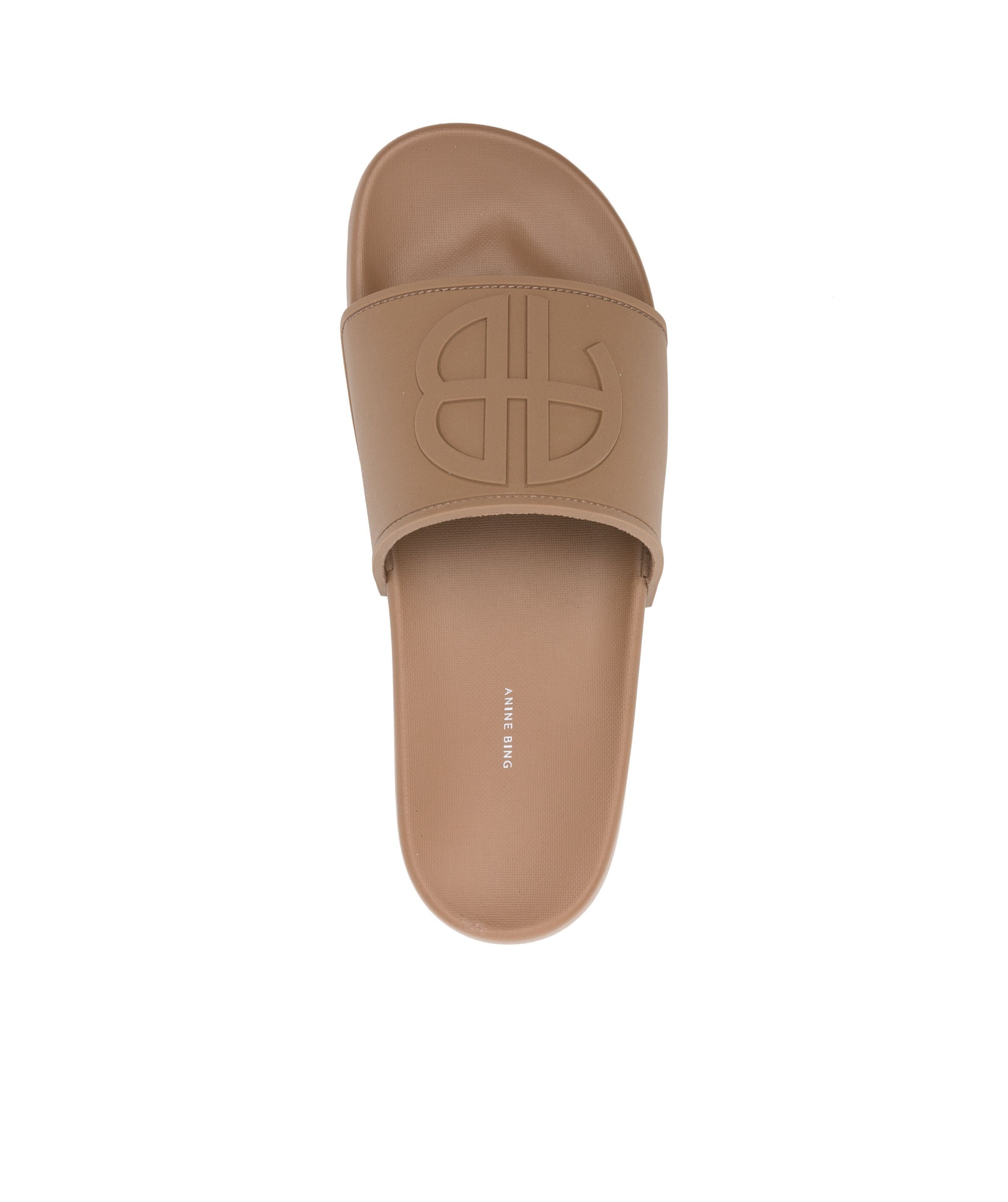ANINE BING LOGO-EMBOSSED SLIDES