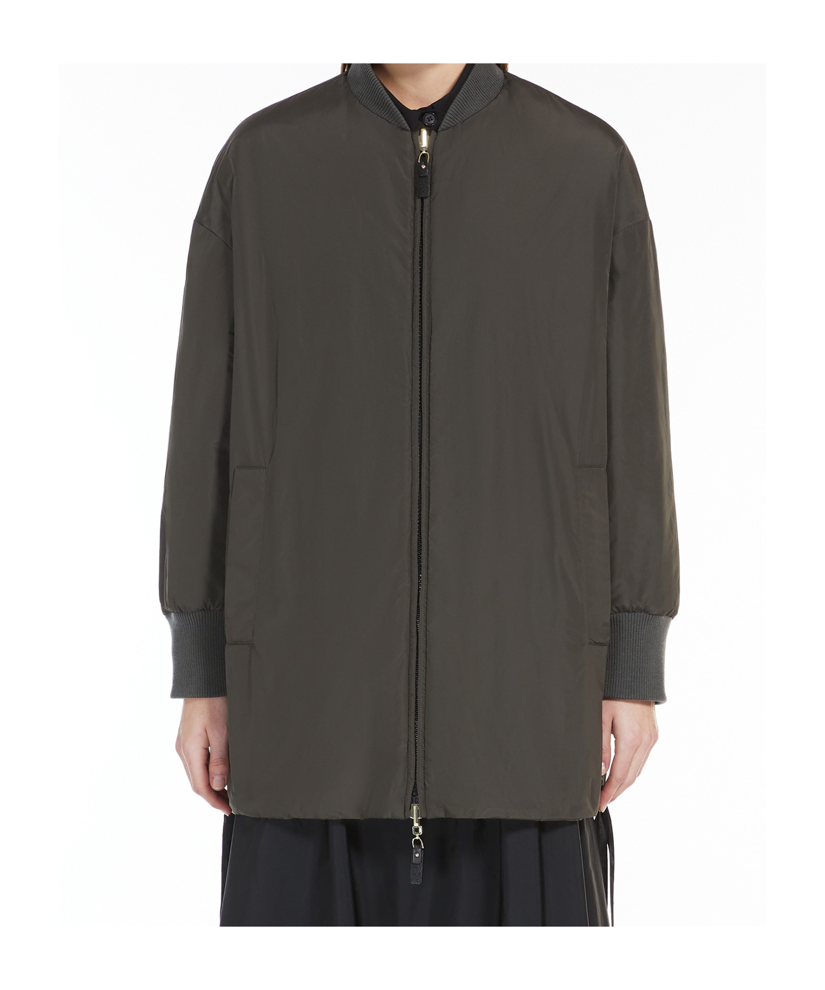 Max Mara Double-sided Pilot Jacket In Brown