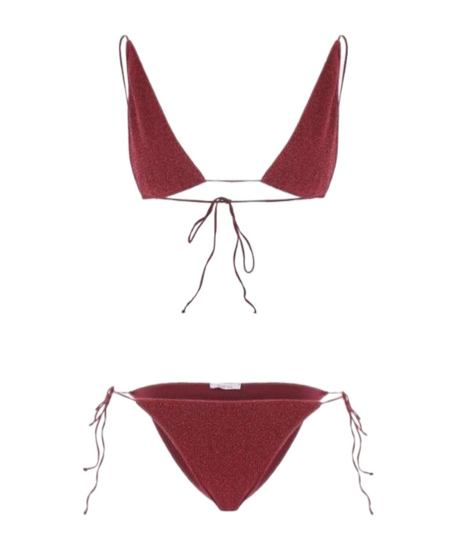 Oseree Two-piece Bikini In Burgundy