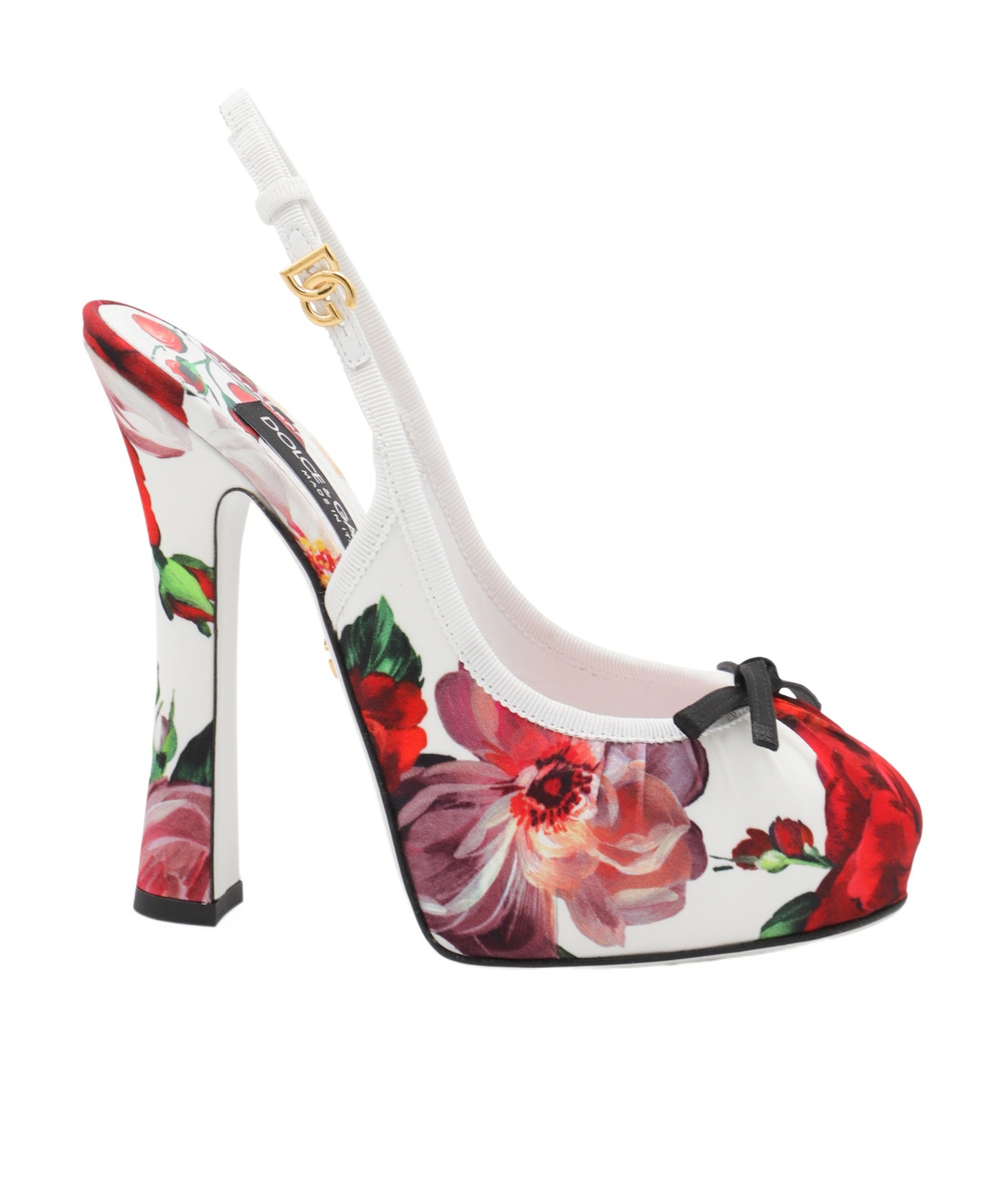 Shop Dolce & Gabbana Printed High-heeled Sandals In White