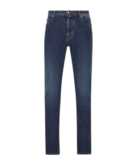 JACOB COHEN JACOB COHEN LOGO PATCH SLIM-FIT JEANS