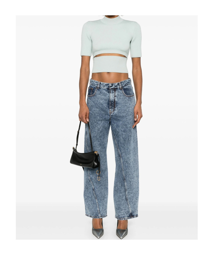 Alaïa Belt-loop Jeans In Blue