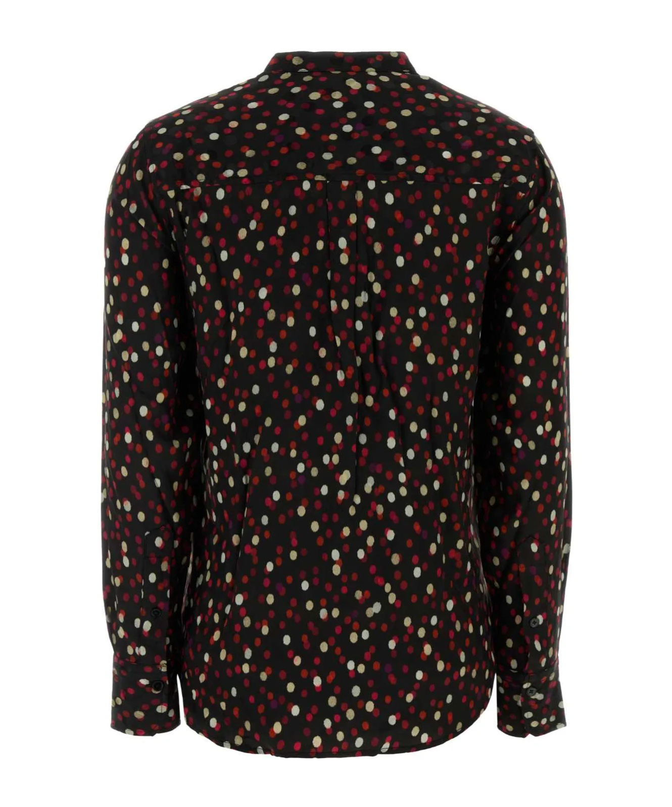 Isabel Marant Rusak Polka Dot Silk-blend Blouse In Brown