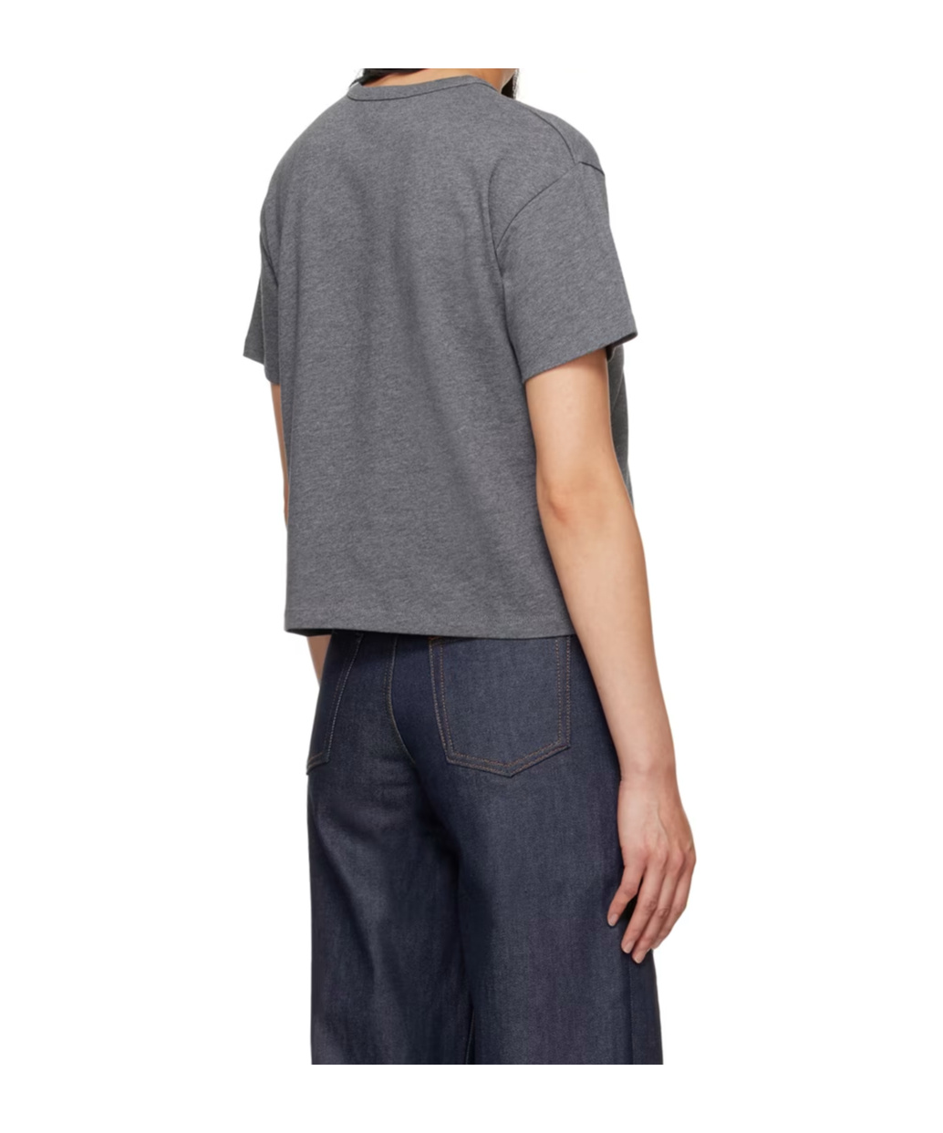 Apc Gray Boxy Petit 'v.p.c.' T-shirt In Gray