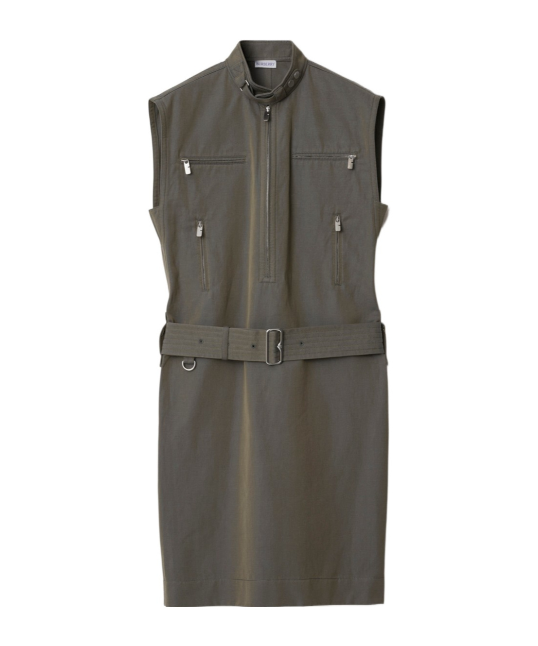Burberry Linen Dress In Black