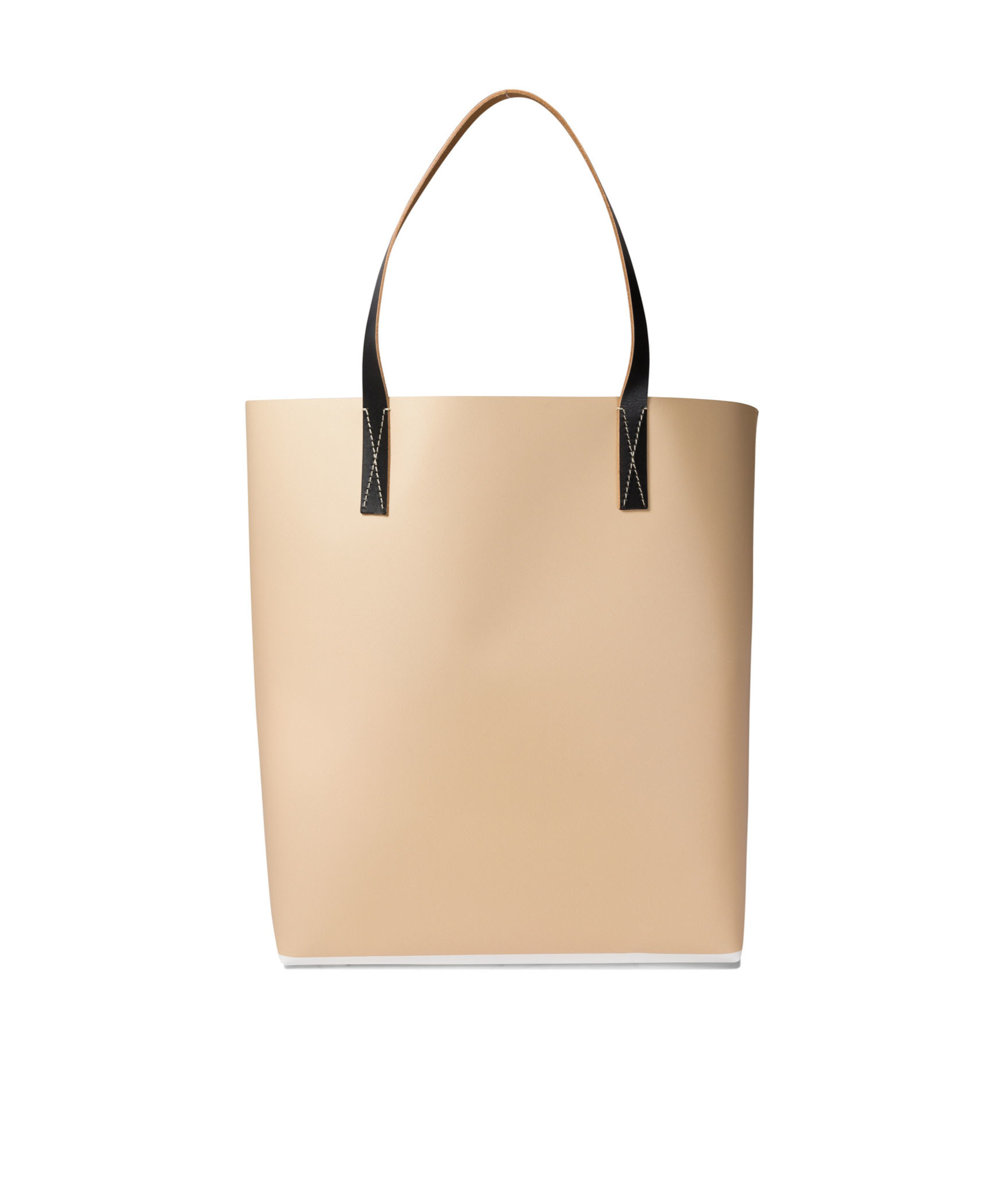 Marni Stripe-detail Buckle Tote Bag In Nude