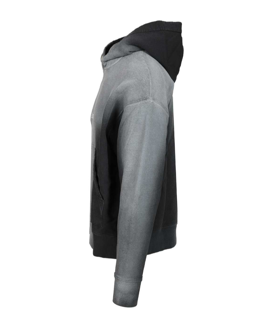 Amish Cotton Hoodie Sweatshirts Black In Gray