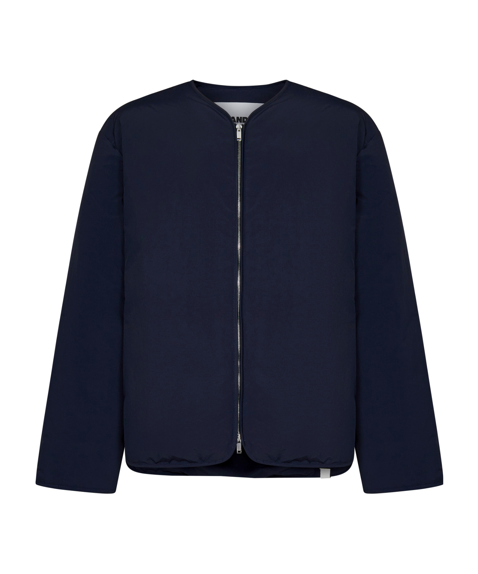 Jil Sander Zipped High Neck Jacket In Black