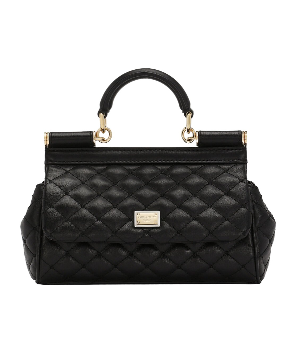 Dolce & Gabbana Elongated Sicily Cross Body Bag In Black