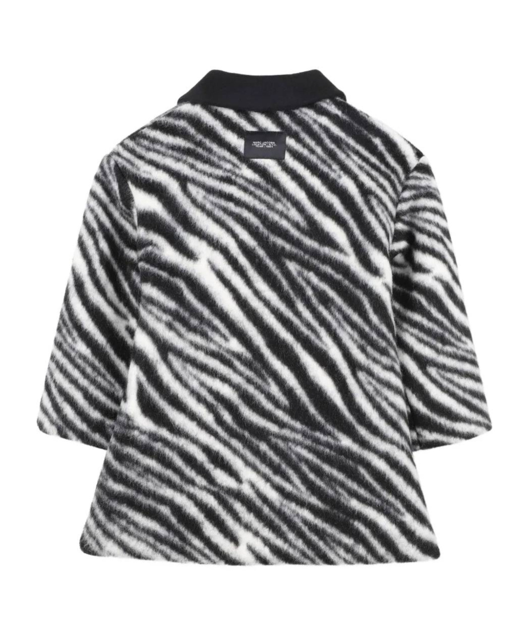 Marc Jacobs Zebra-print Coat In Black