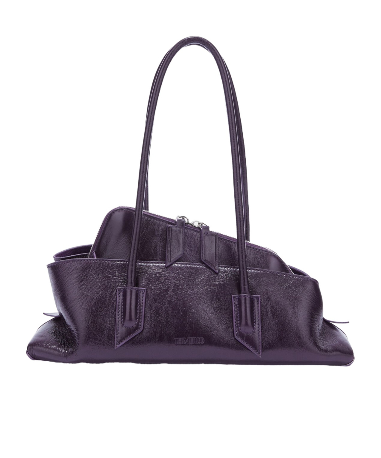 Attico ''la Passeggiata Small'' Dark Violet Top Handle