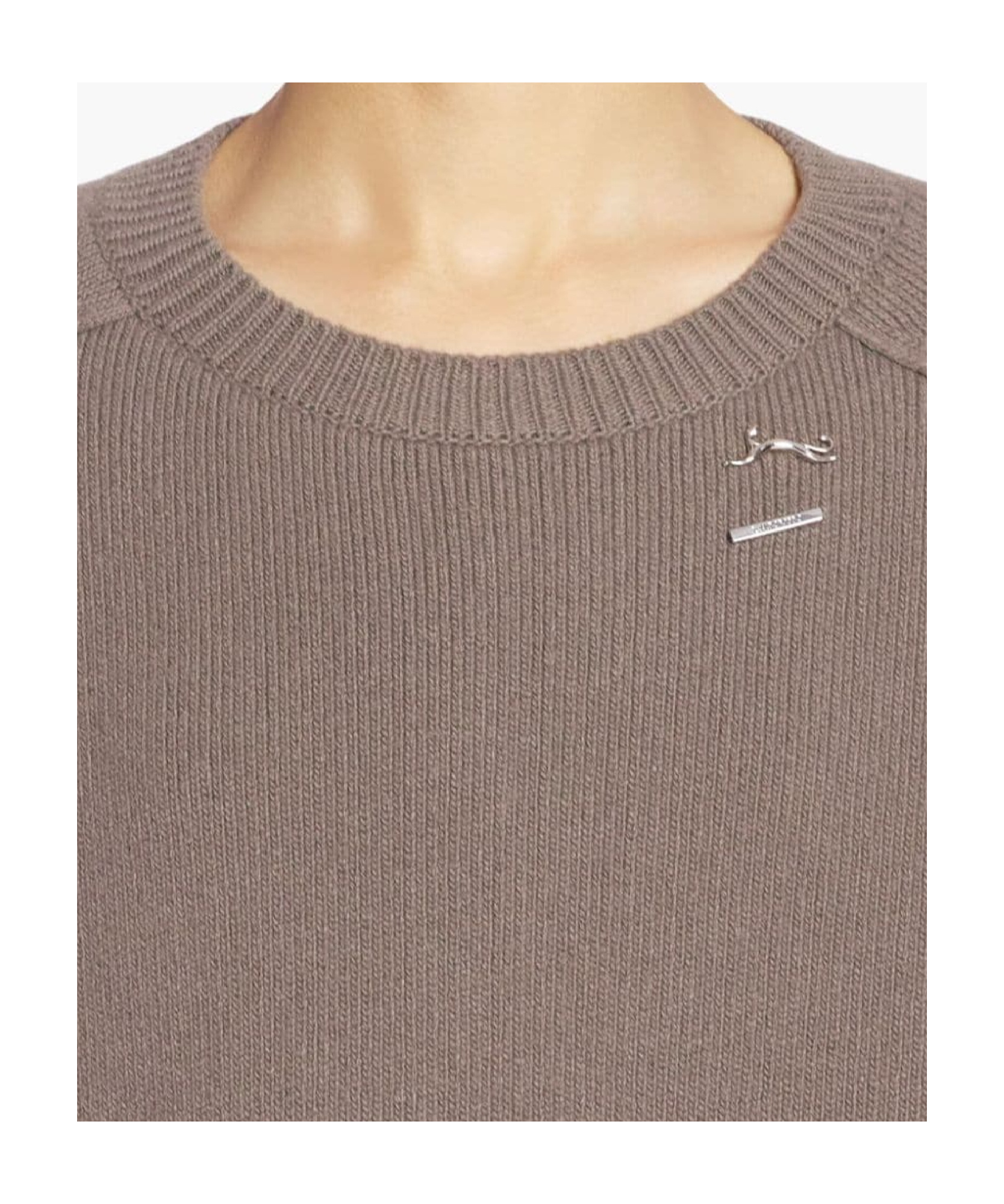 Lanvin Pull Cape Pins Chat Pour Femme In Gray
