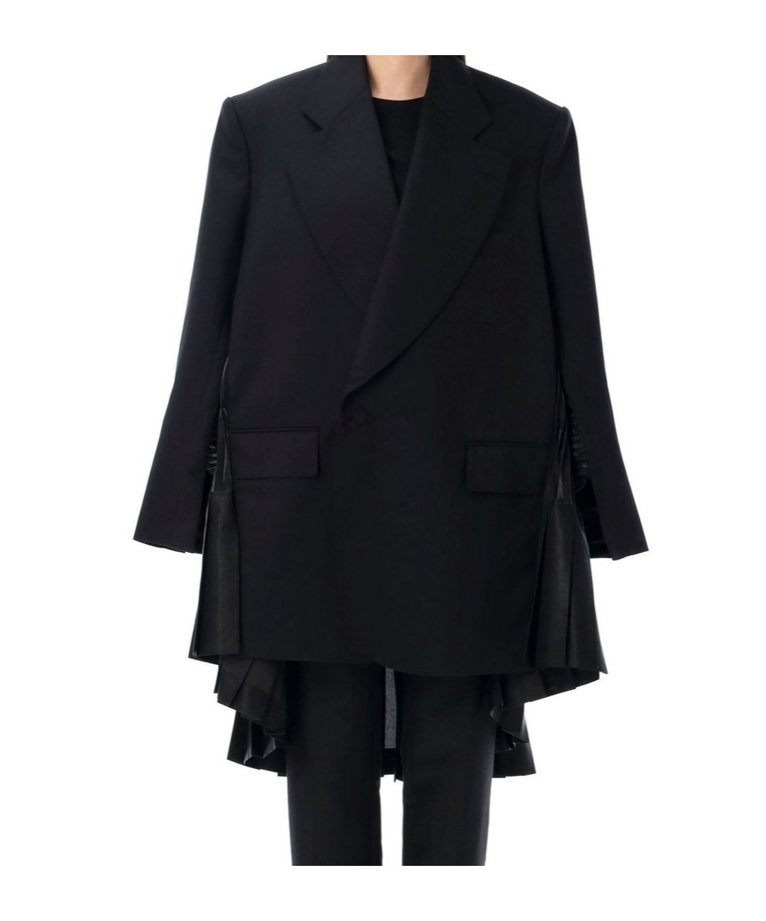 Junya Watanabe Wool Pleated Long Blazer