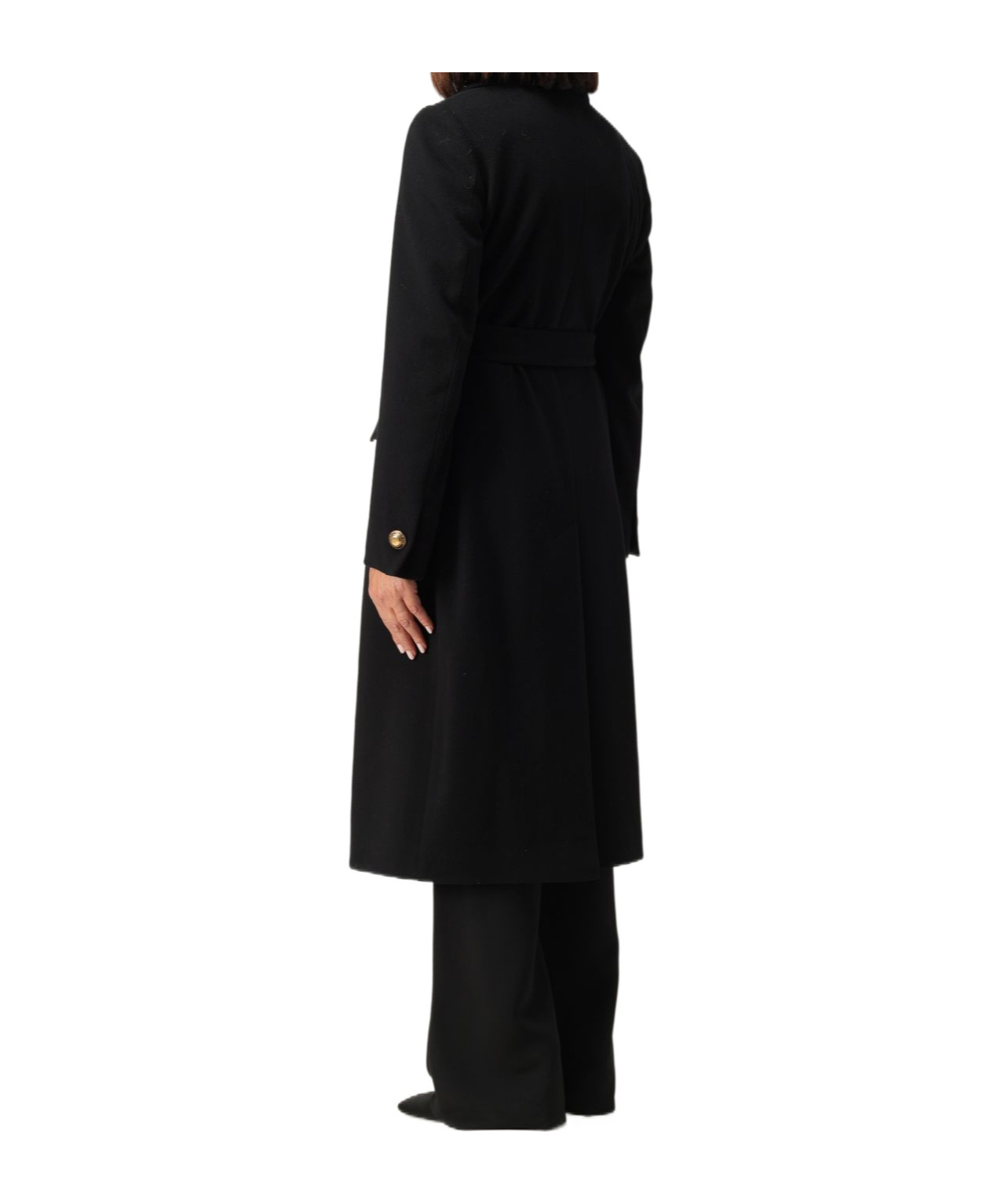 Tagliatore Double-breasted Coat In Black