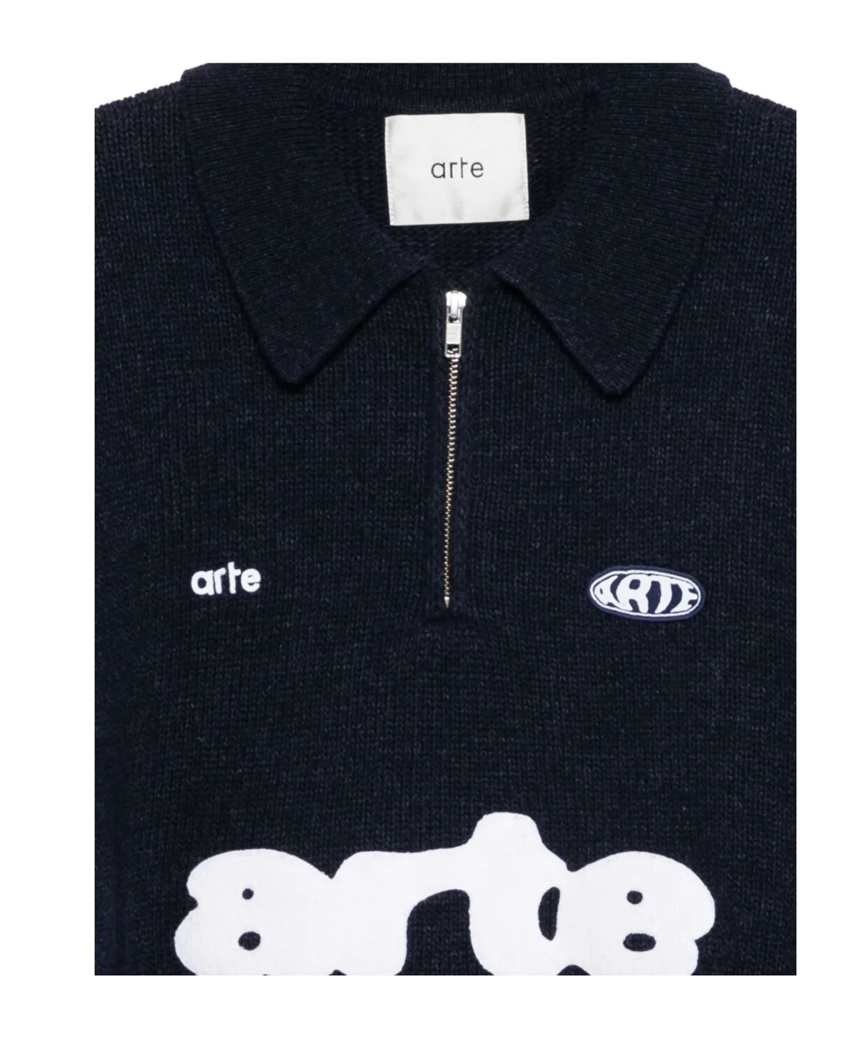 Arte Antwerp Half-zip Long-sleeves Polo Shirt In Blue