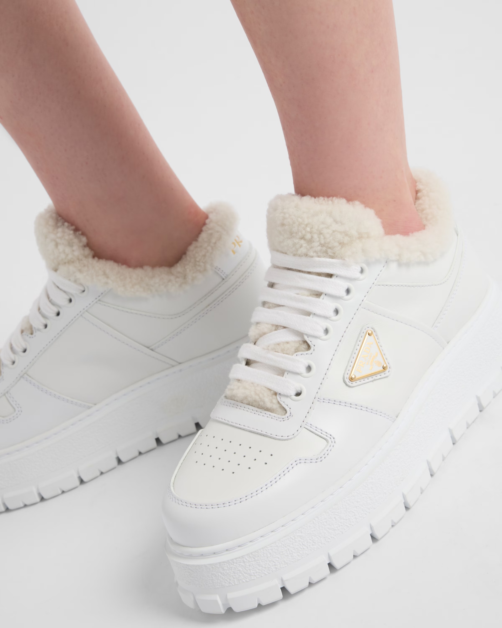 Prada Low Help Recreational Shoe In White