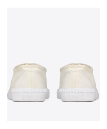 Saint Laurent Ivory Canvas Wes Sneakers In White