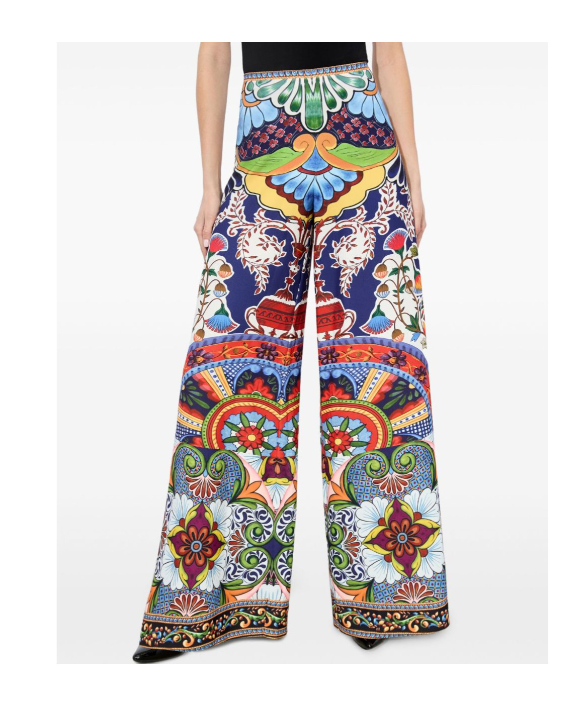 Alice And Olivia Printed Casual Pants In Multicolor