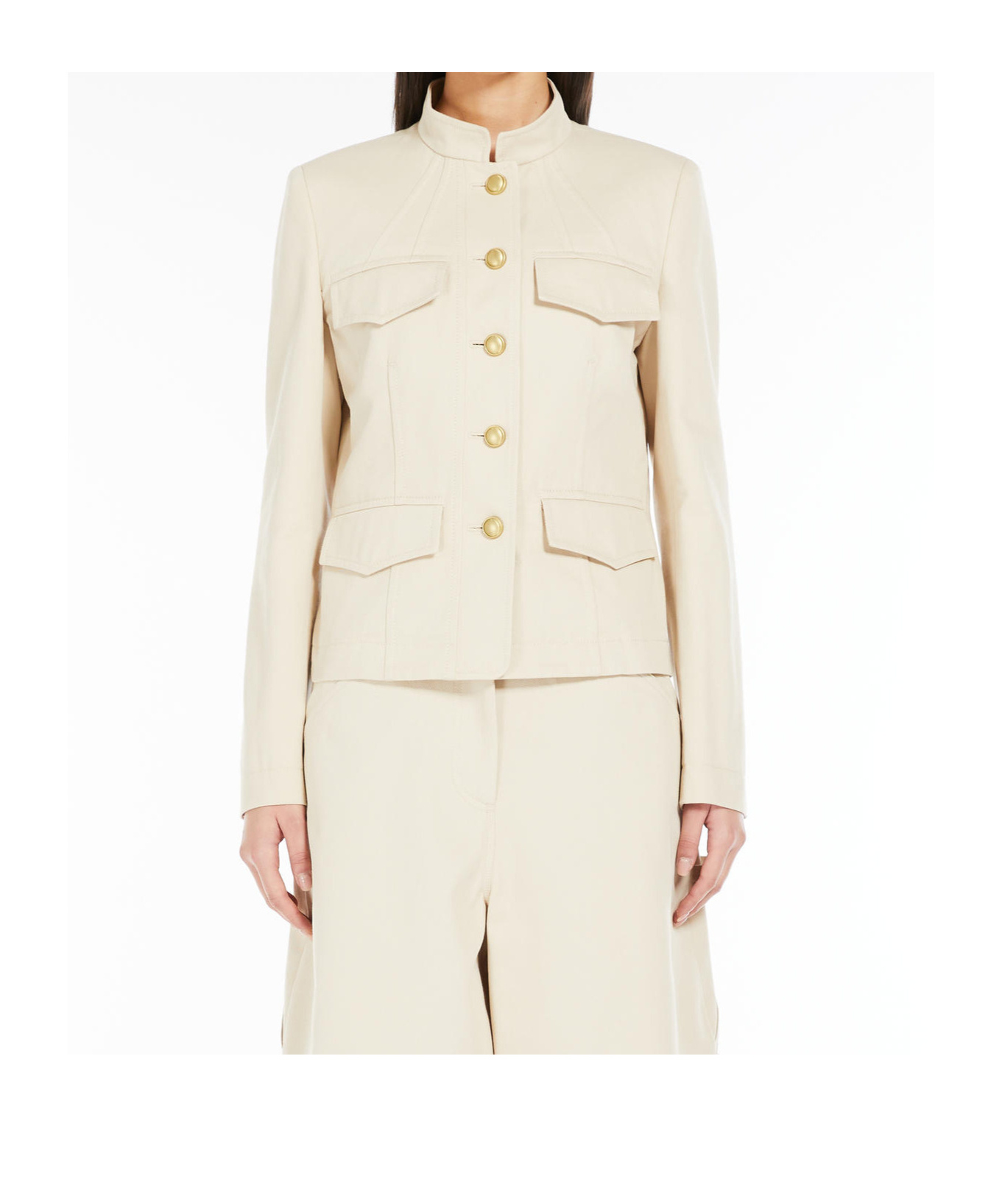Weekend Max Mara Cotton Gabardine Jacket In Beige