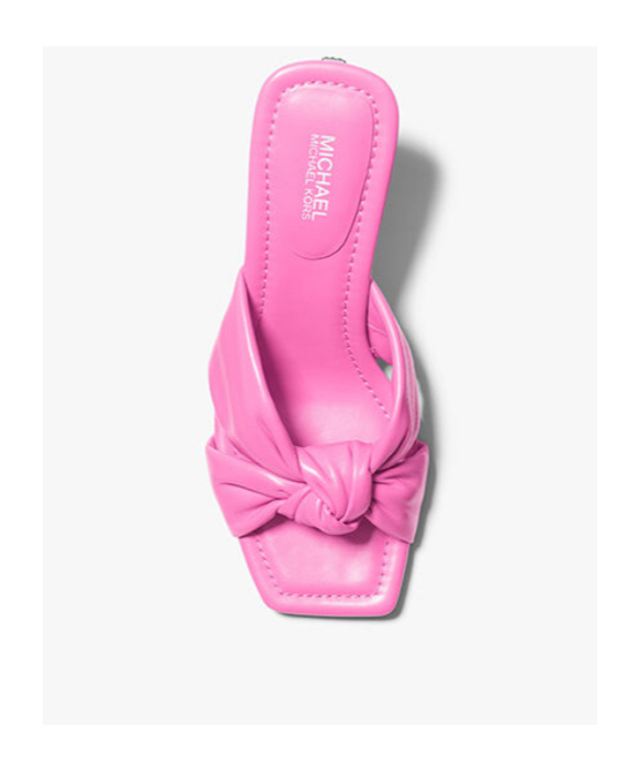Shop Michael Michael Kors Elena Leather Sandals In Pink