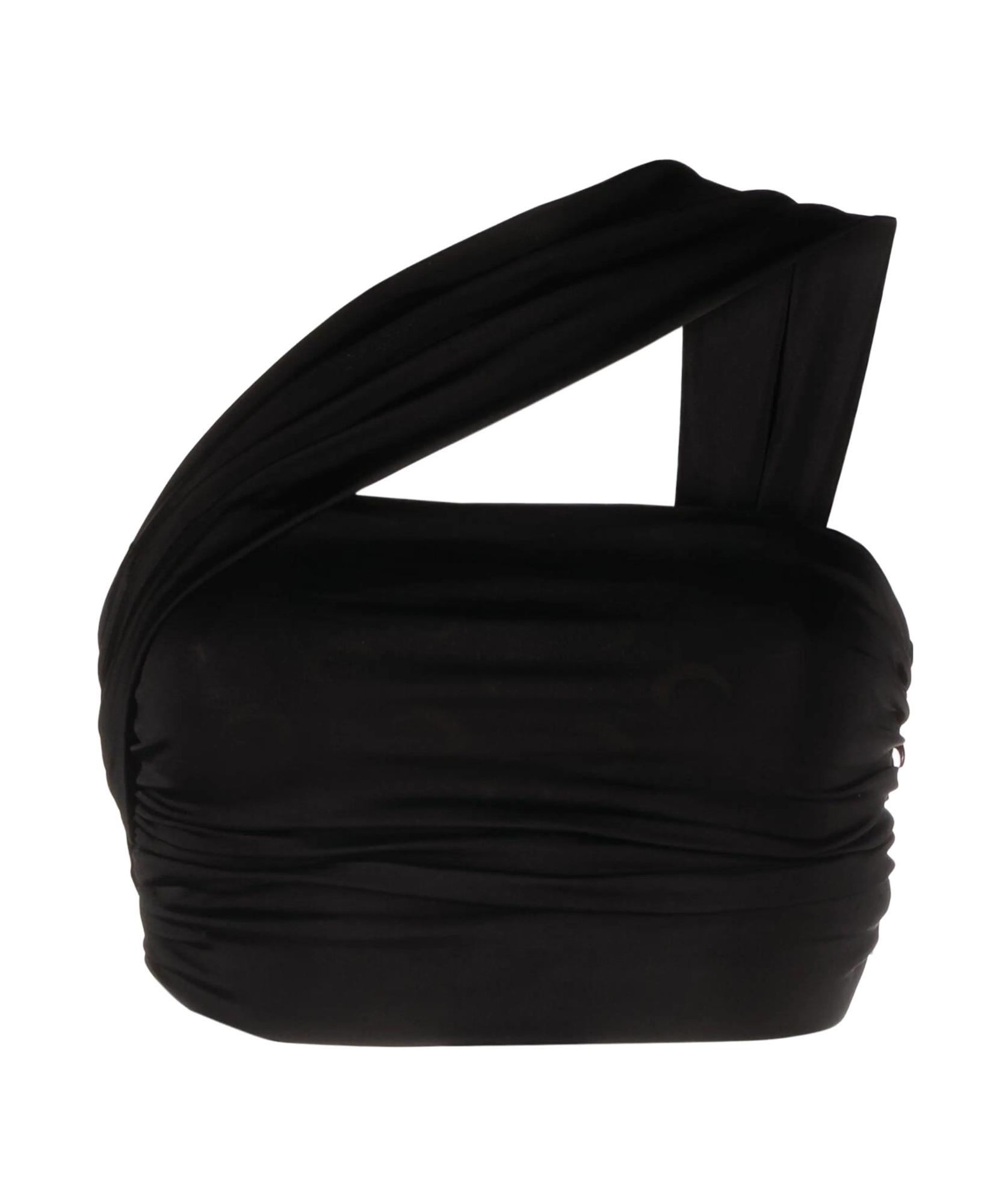 Marine Serre Black Bandeau Cropped Top In Black