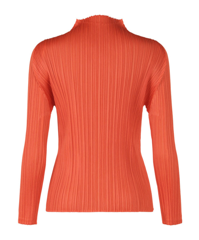 Issey Miyake Pleated Blouse In Red