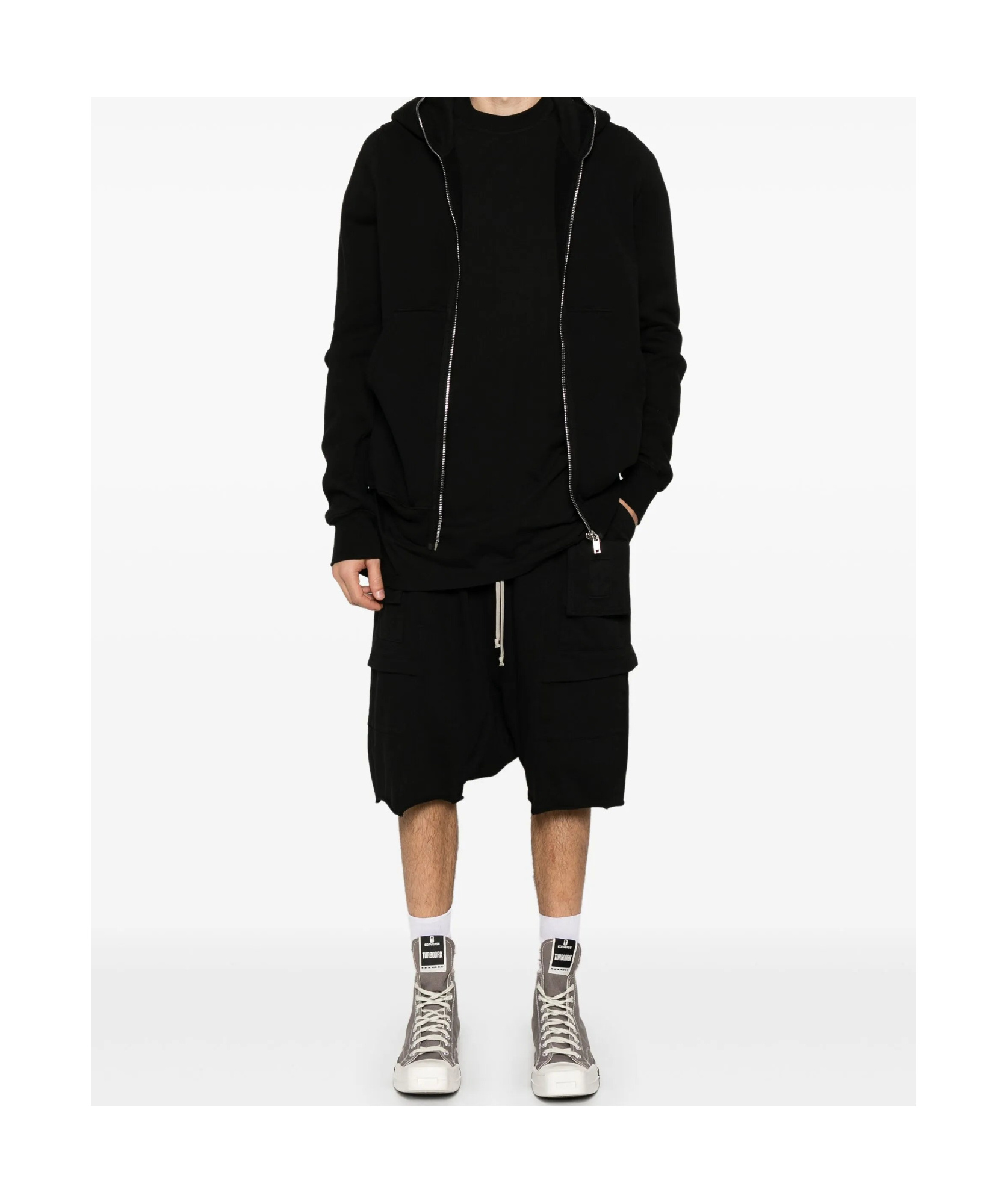 Rick Owens Drkshdw Gimp Hoodie In Black