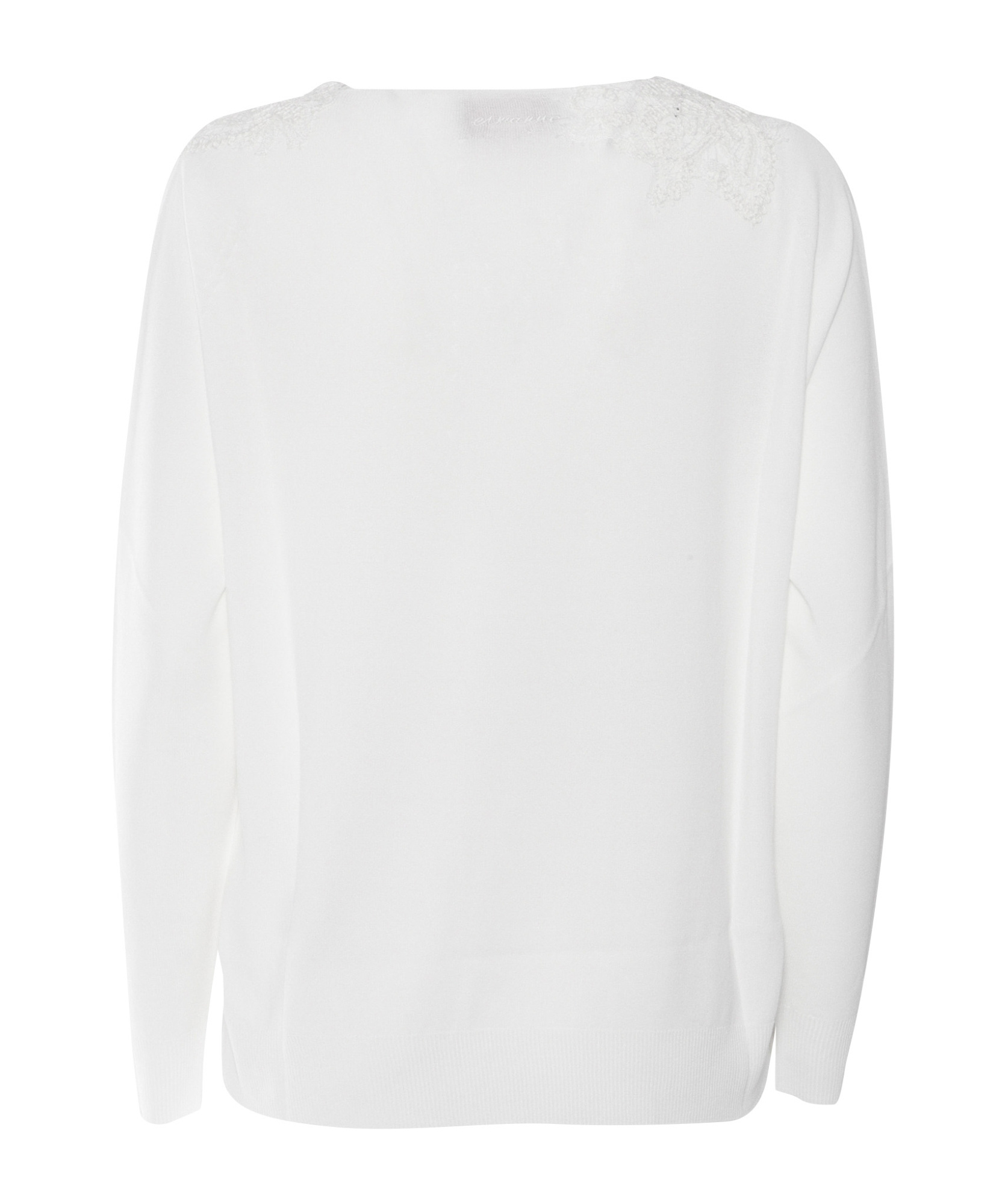 Ermanno Scervino Long-sleeved Knitted Sweater In White