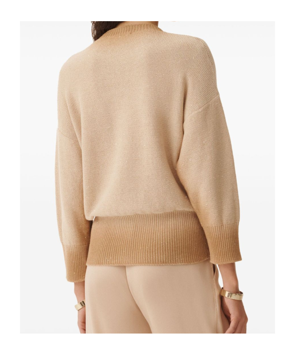 Fabiana Filippi Gradient-effect Sweater In Nude