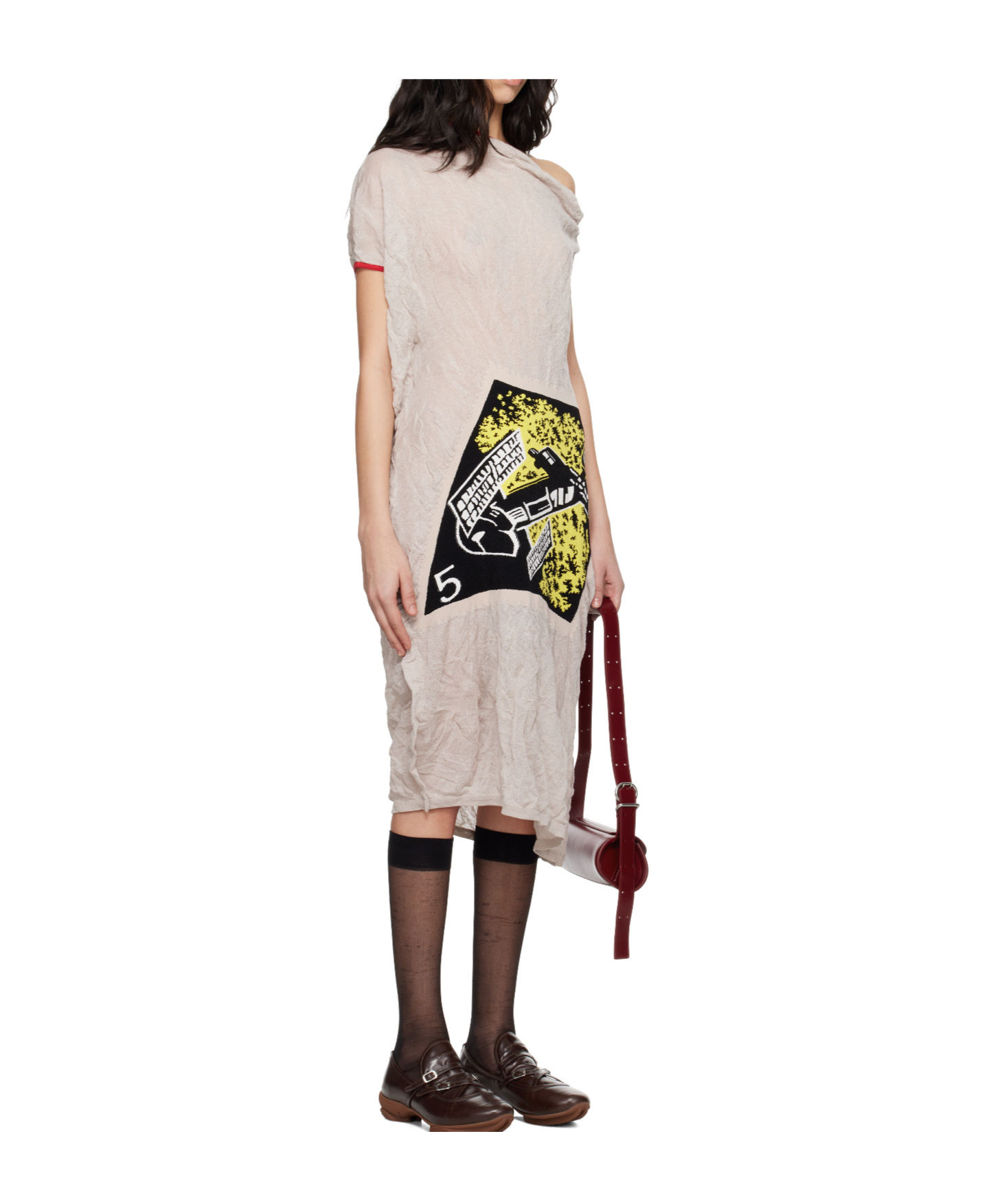 Kiko Kostadinov Satellite Knit Dress In Pink