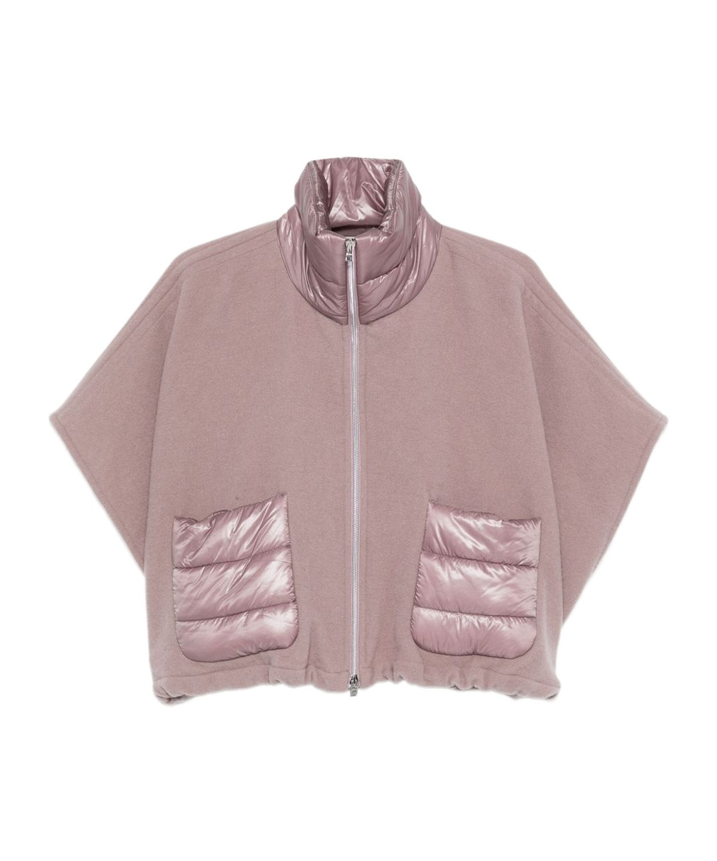 Herno Quilted-pocket Fleece Jacket In Purple