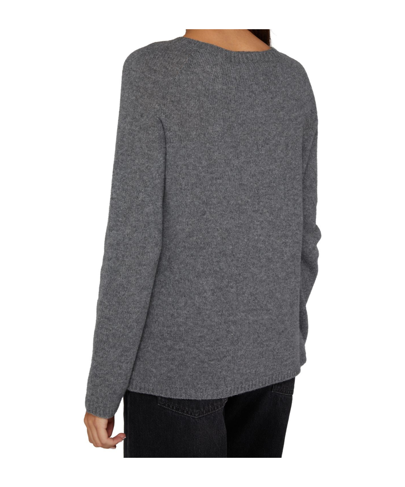 Max Mara Round Neck Sweater In Grey