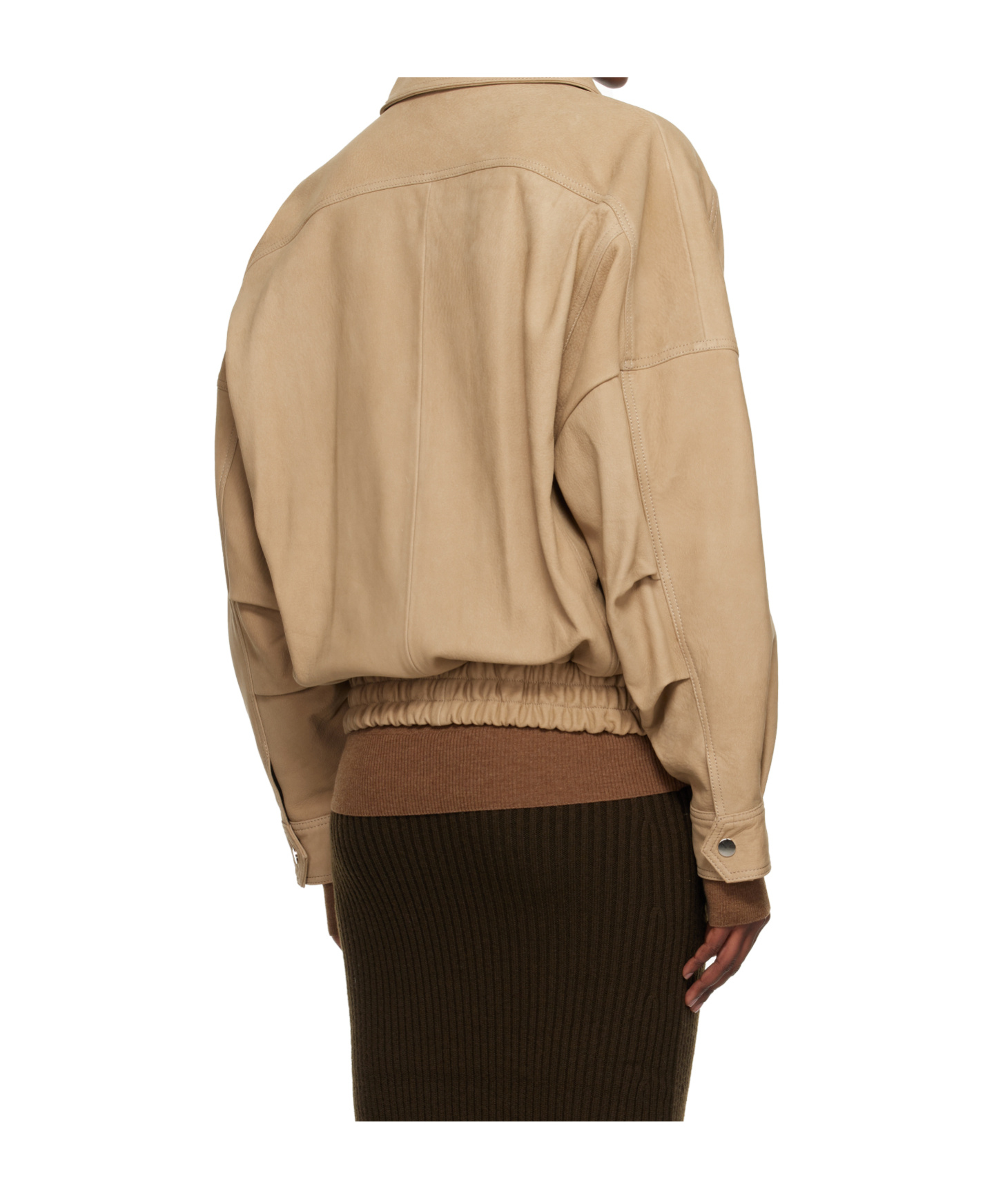 Nour Hammour Long-sleeved Jacket In Brown