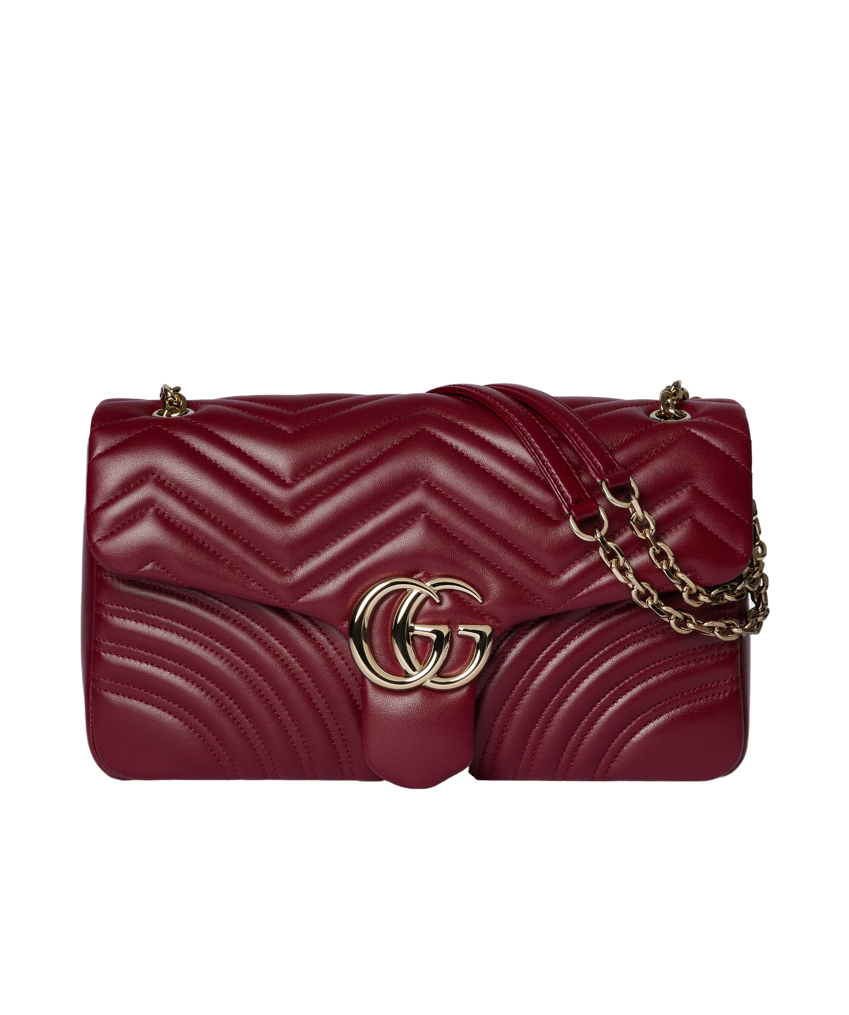 Gucci Gg Marmont Large Shoulder Bag In Red