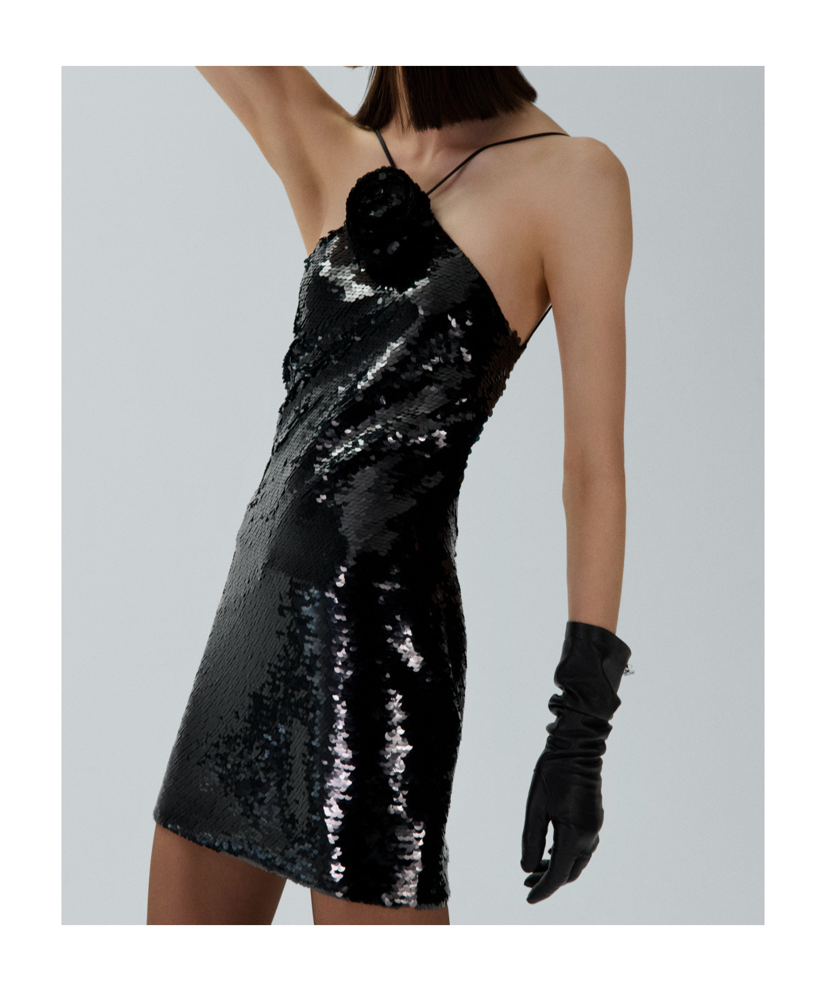 Magda Butrym Sequin Mini Dress In Black