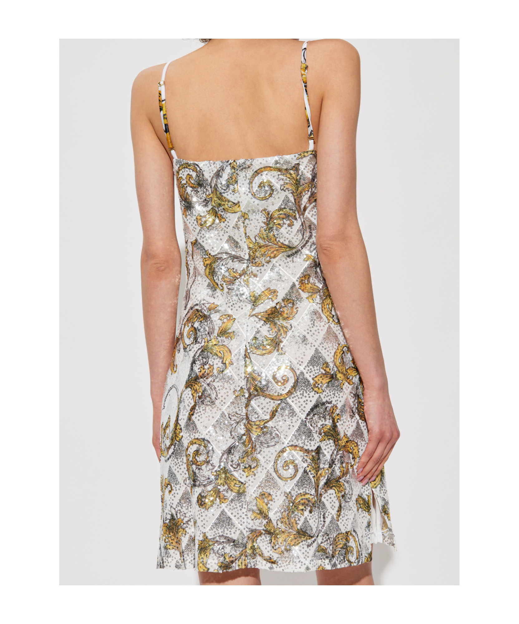 Versace Jeans Suspender Dress In Multicolor