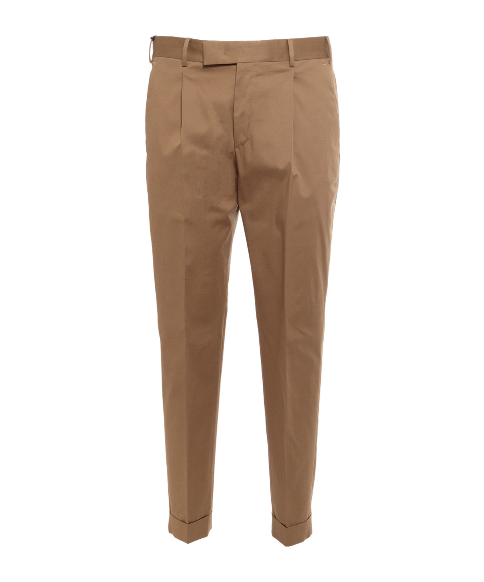 Pt01 Belt Loop Casual Pants In Brown