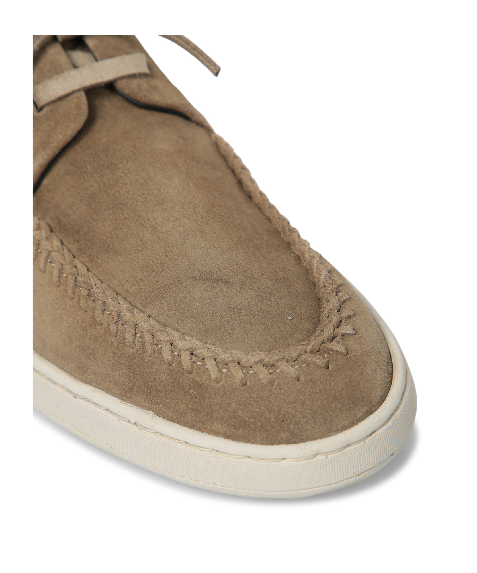 Officine Creative Herbie Lead Lace Suede Brown Loafer In Green