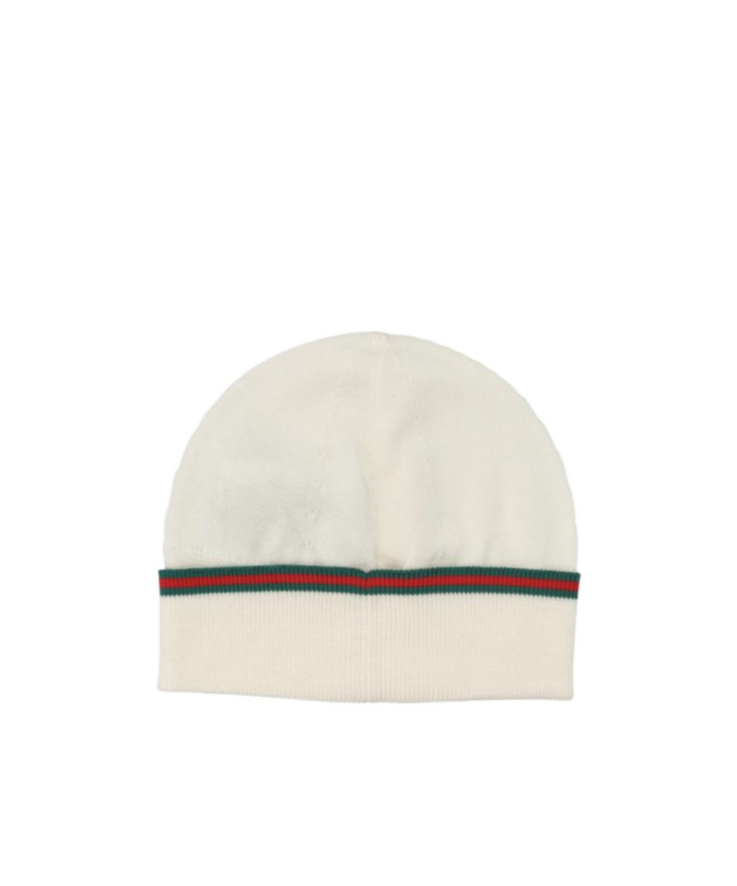 Gucci Cuffed Knitted Hat In White