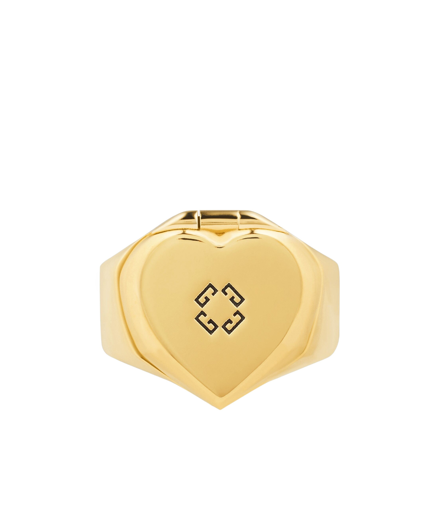 Givenchy Mirror Heart-shaped Ring In Yellow